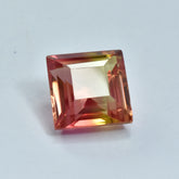 Certified 19.40ct bi-color square-cut sapphire for a beautiful engagement ring.